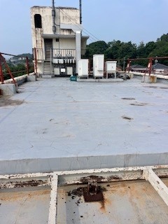 倉敷市児島マンション　爆裂欠損補修　ウレタン塗膜防水